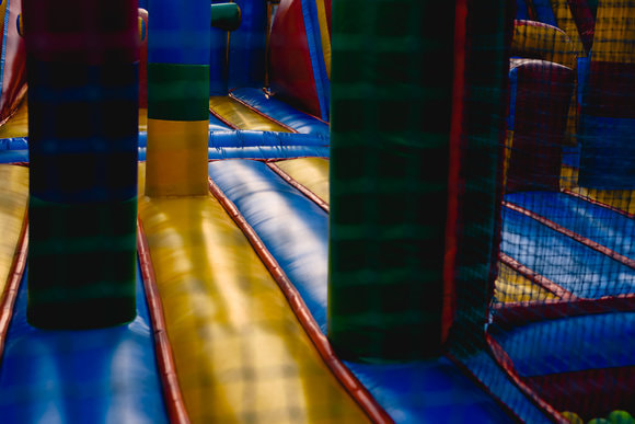indoor sized bouncy house maze